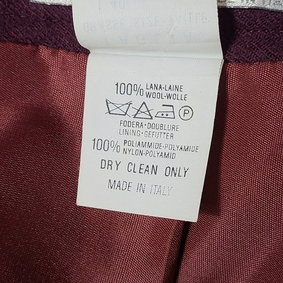 Vintage Esseci 100% Wool Pencil Skirt Womens Pleated Skirt Size 6 Made in Italy - Picture 9 of 10